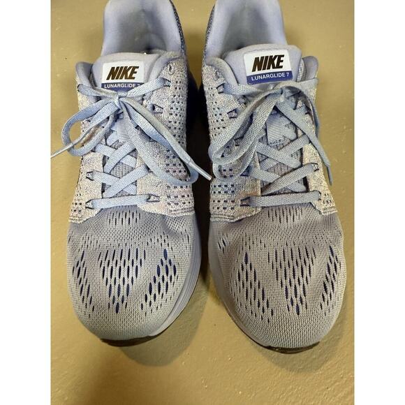Nike LunarGlide 7 Ocean Fog/Black-Blue Grey-Sail Shoes, Size 8.5, Pre-owned - Picture 7 of 9